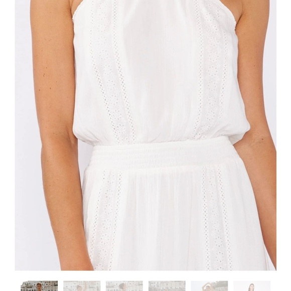 Brand New With Tags! Love Stitch White Halter Sundress Resort Wear - Picture 5 of 7